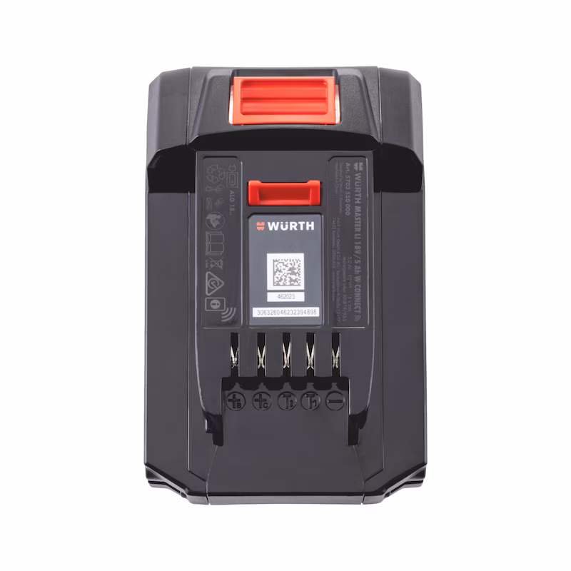WÜRTH Battery Pack Li-Ion M-CUBE 18V/5,0Ah (W-Connect) – Güçlü ve Dayanıklı Şarjlı Batarya - Görsel 4