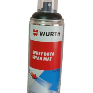 WÜRTH Sprey Tampon Boya RAL9005 Mat Siyah 400 ml | Hızlı Kuruyan, Dayanıklı Kaplama