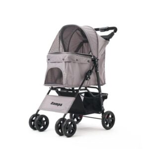 Zampa Core Kedi & Köpek Arabası Gri 37×55×96 cm | Konforlu ve Güvenli Taşıma Çözümü