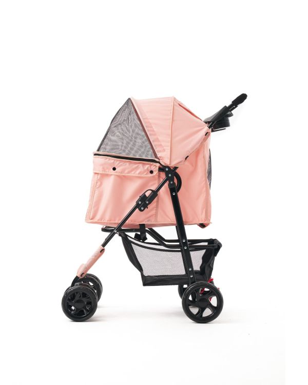 Zampa Core Kedi & Köpek Arabası Pembe 37×55×96 cm | Konforlu ve Güvenli Taşıma Çözümü - Görsel 4