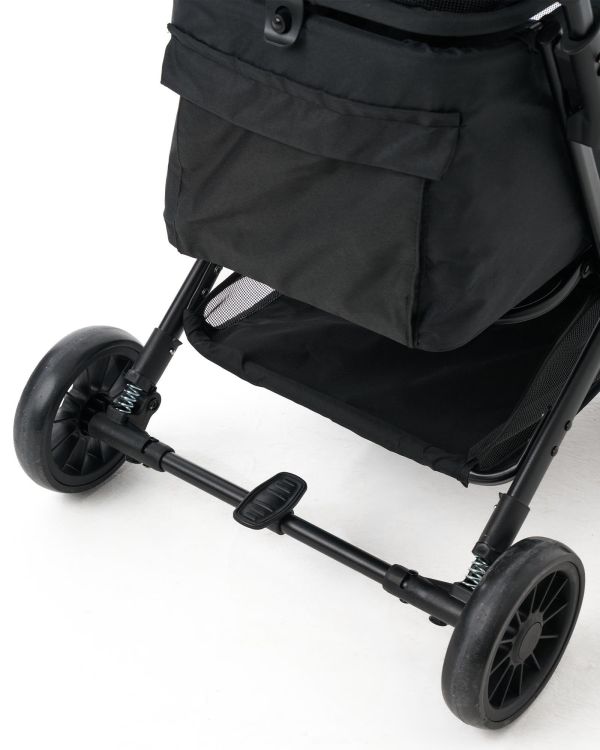 Zampa Flow Kedi & Köpek Arabası Siyah – 15 kg Taşıma Kapasiteli Şık ve Konforlu Puset - Görsel 8