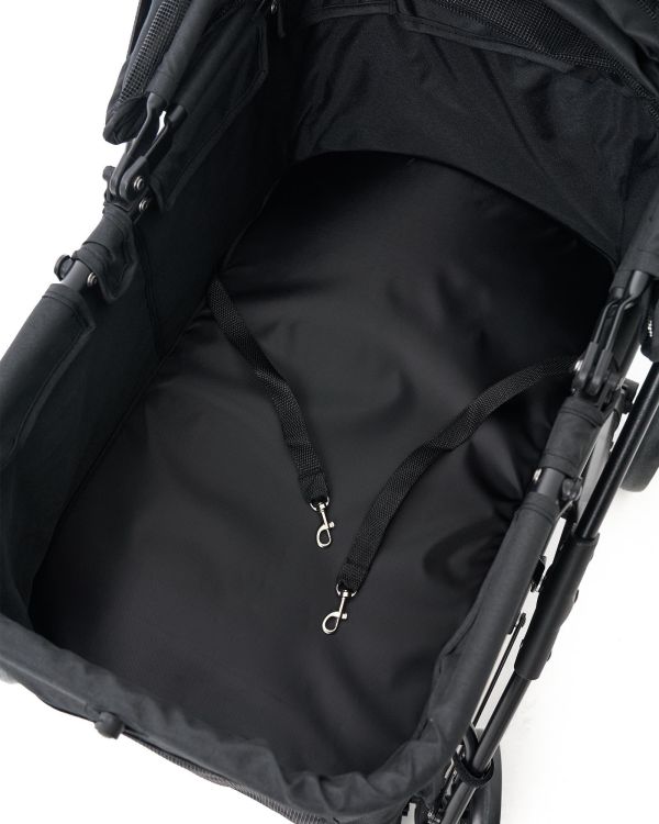 Zampa Flow Kedi & Köpek Arabası Siyah – 15 kg Taşıma Kapasiteli Şık ve Konforlu Puset - Görsel 9