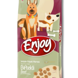 Enjoy Biftekli Yetişkin Köpek Maması 15 Kg – Güçlü Kaslar, Parlak Tüyler, Dengeli Beslenme