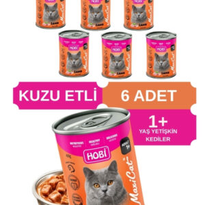 Hobi Maxicat Kuzu Etli Yetişkin Kedi Konservesi 400 Gr x 6 Adet – Taurin Destekli, Tam ve Dengeli Mama