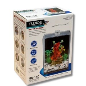 Nubios Betta Habitat Nano Akvaryum NB-150 – LED Işıklı Kompakt Tasarım