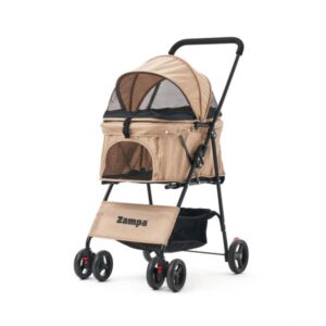 Zampa Flux Kedi & Köpek Arabası Kahverengi – 15 kg Taşıma Kapasiteli Ergonomik Puset