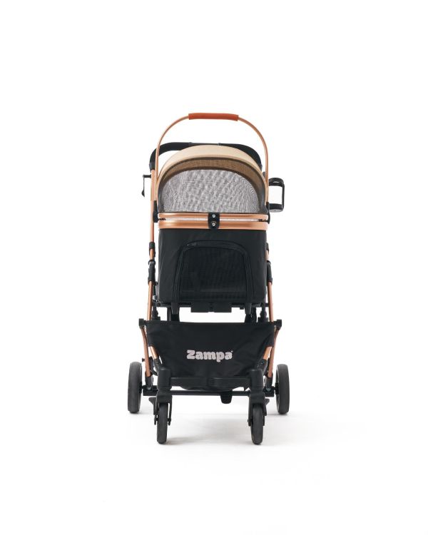 Zampa Mode Kedi & Köpek Arabası Haki – 20 kg Kapasiteli Premium Gold Tasarım - Görsel 8