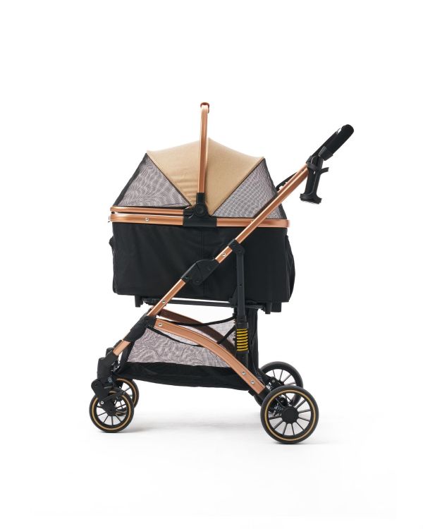 Zampa Mode Kedi & Köpek Arabası Haki – 20 kg Kapasiteli Premium Gold Tasarım - Görsel 7