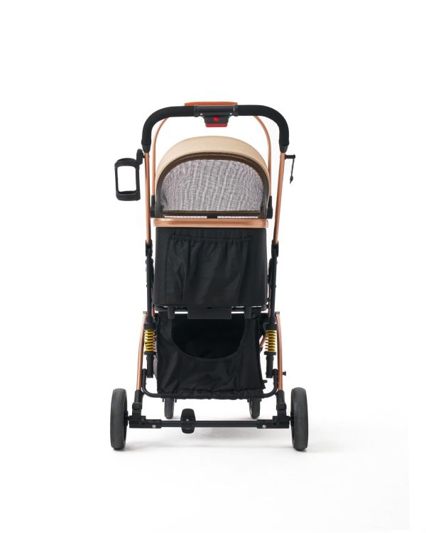 Zampa Mode Kedi & Köpek Arabası Haki – 20 kg Kapasiteli Premium Gold Tasarım - Görsel 6