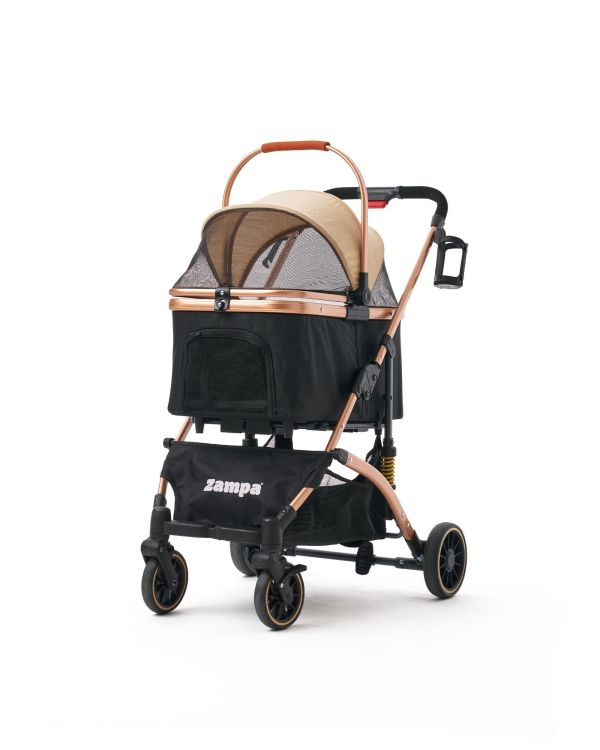 Zampa Mode Kedi & Köpek Arabası Haki – 20 kg Kapasiteli Premium Gold Tasarım