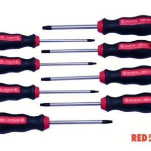 WÜRTH TX Tornavida Seti 8 Parça | Güvenli Kavrama, Dayanıklı S2 Çelik, Ergonomik 2C Sap