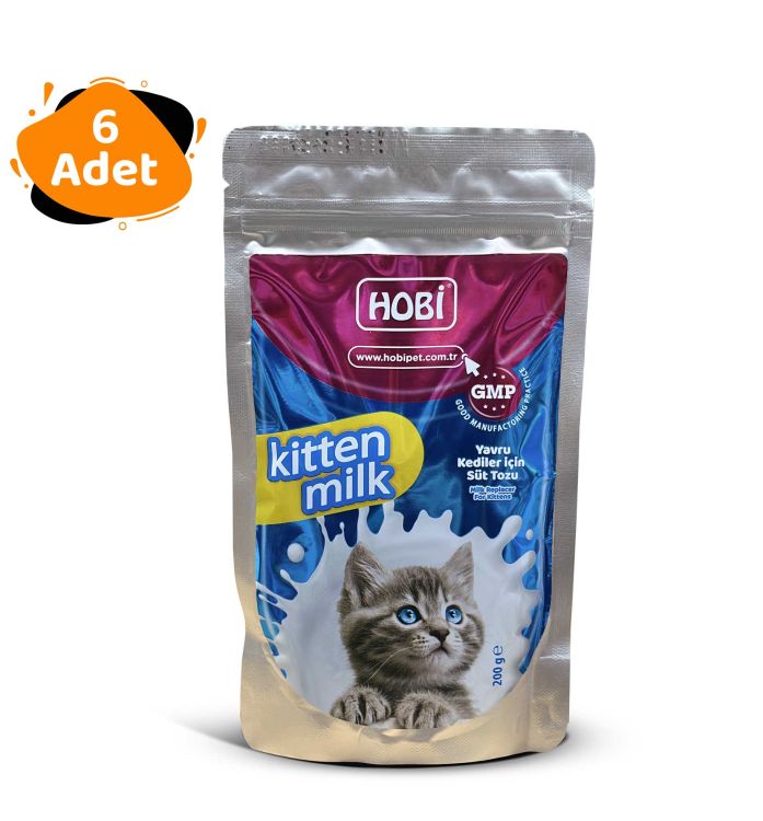 Hobi Kitten Milk Yavru Kediler İçin Süt Tozu 200 gr x 6 Adet – Ekonomik Paket