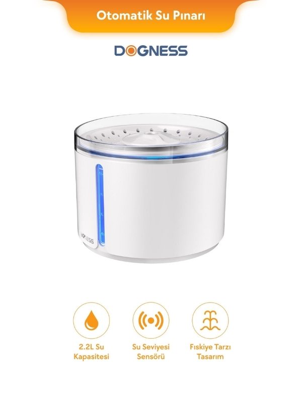 Dogness D09 Akıllı Otomatik Su Pınarı 2.2 L Beyaz – Evcil Dostlar İçin Taze ve Sağlıklı Su