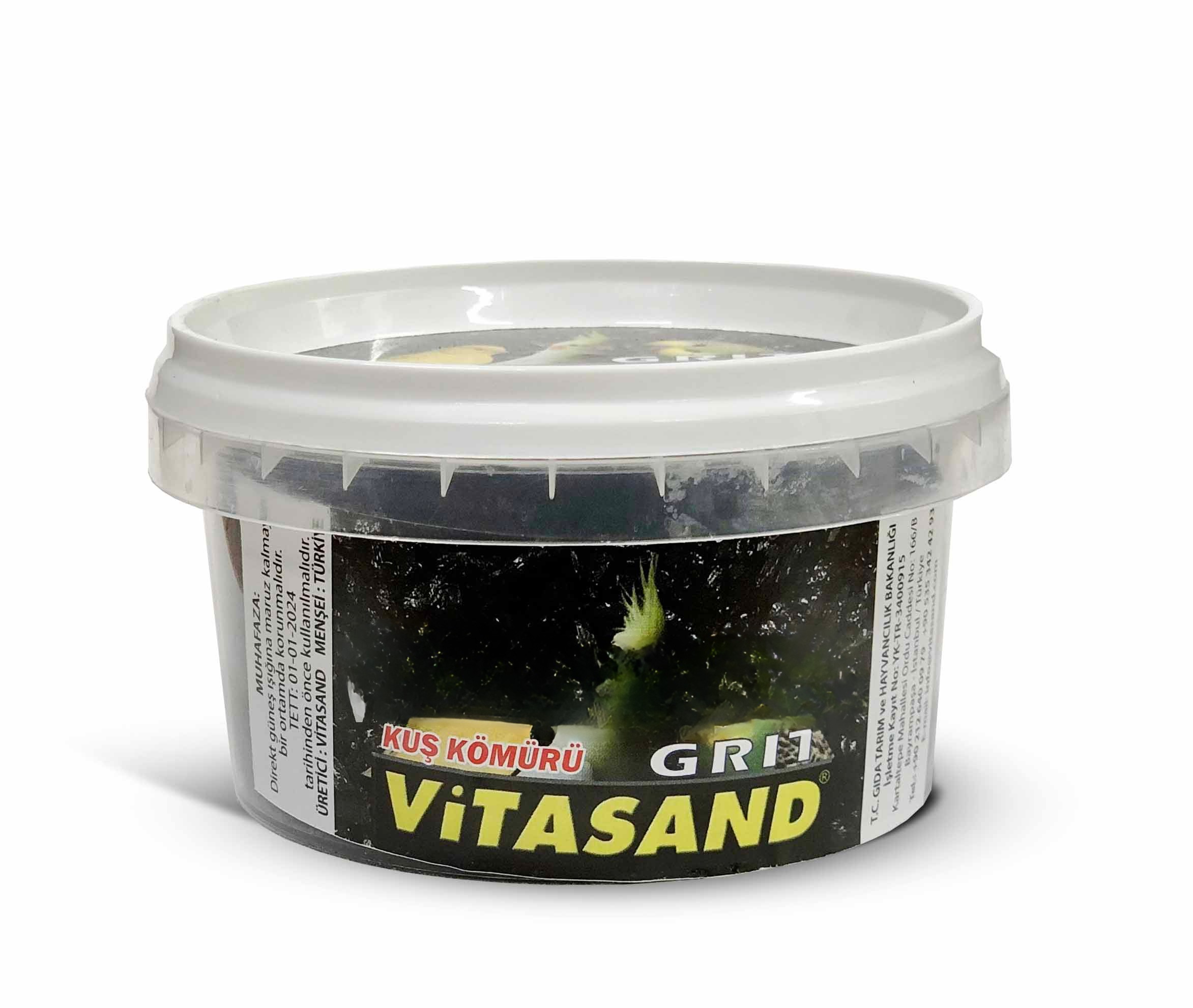 Vitasand Kuş Kömürü 100 Gr Kâse – Doğal Sindirim Destekleyici ve Hijyen Kaynağı