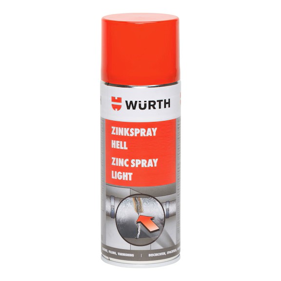 WÜRTH Çinko Sprey Açık Renkli 400 ml – Metal Yüzeylerde Korozyon Koruması