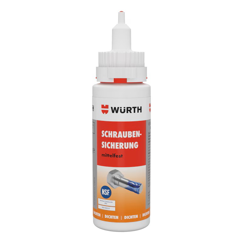 WÜRTH DOS Orta Derece Cıvata Sabitleyici 50 g – Tek Elle Dozajlama ve Güçlü Sabitleme