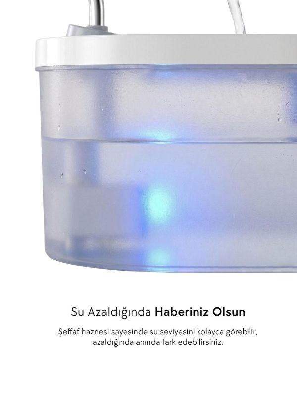 Zampa PWF-01 Oval Pet Otomatik Su Pınarı 3.2L – Kediler ve Köpekler İçin Taze Su Çözümü - Görsel 5