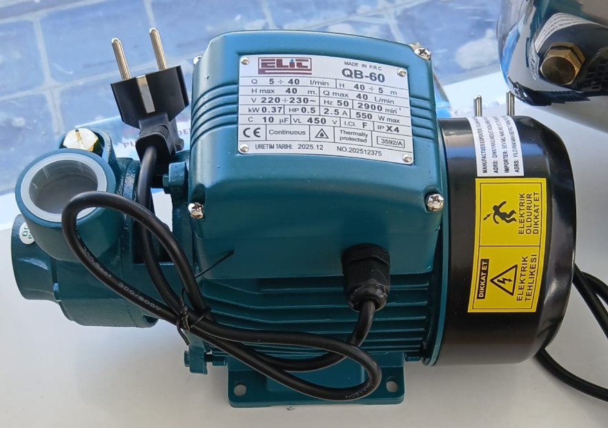 ELİT QB 60 0.50 HP Su Pompası – Güçlü ve Dayanıklı Performans - Görsel 4