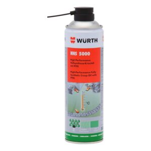 WÜRTH HHS 5000 Isıya Dayanıklı Yağlama Spreyi 500ML – PTFE Katkılı Uzun Süreli Koruma