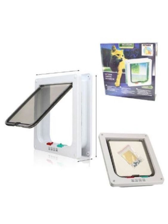 EuroCat 677-D03 Dört Yollu Kedi Kapısı – 19x20x5,5 cm