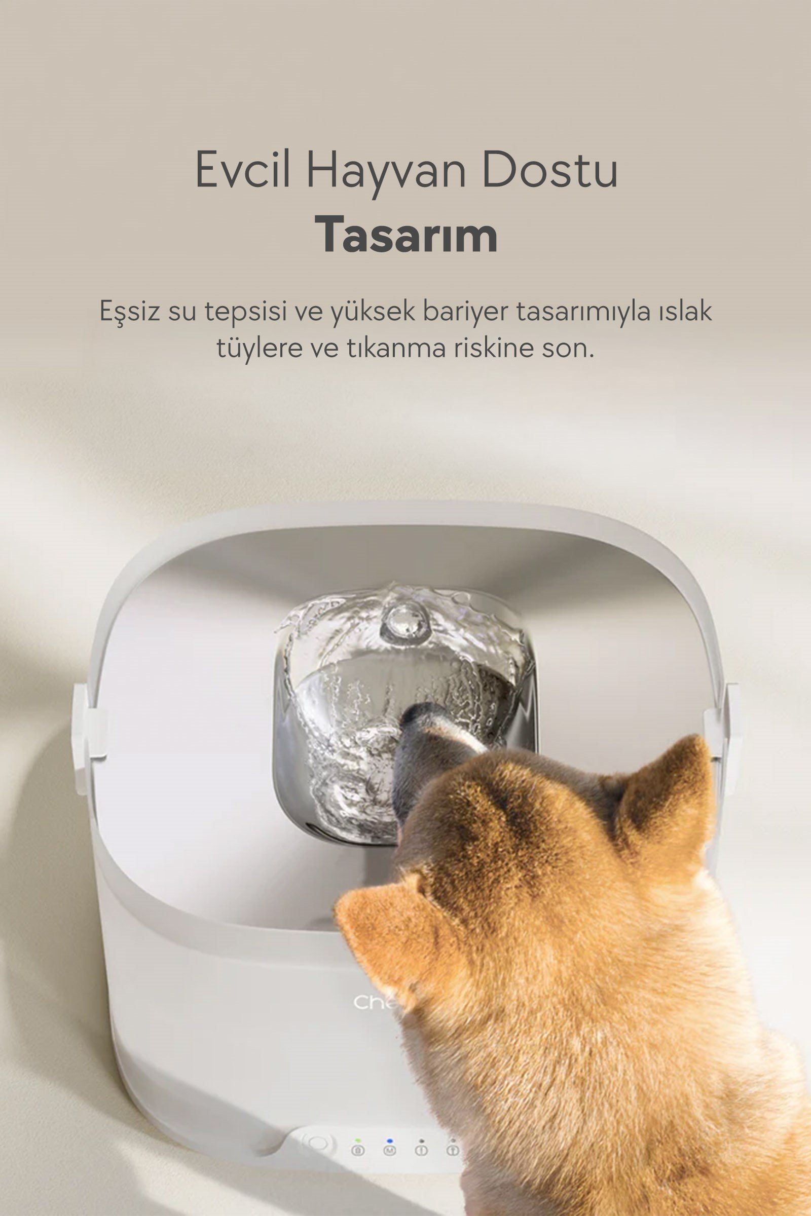 Cheerble Elfin D1 Pro Köpek Su Pınarı 4 Lt (CDY04)| Pompasız, Şarjlı ve Hijyenik Kullanım - Görsel 3