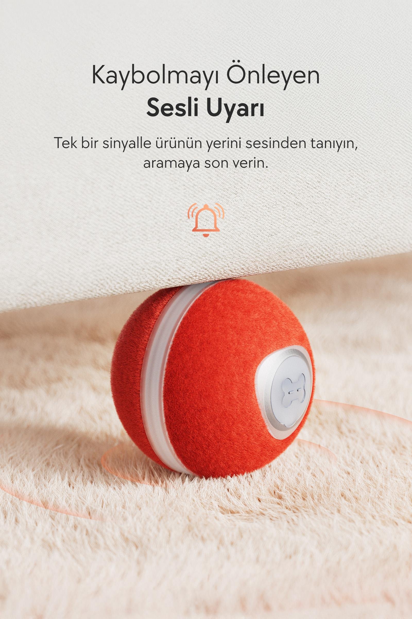 Cheerble Wicked Ball M3 Kırmızı (CWQ02-R)| Şarjlı, Işıklı ve Sessiz İnteraktif Kedi Oyuncağı - Görsel 3