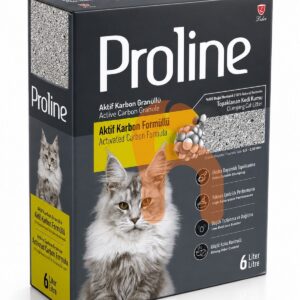 Proline Aktif Karbon Granüllü Bentonit Kedi Kumu 6 L | Güçlü Topaklanma ve Koku Kontrolü