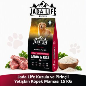 Jada Life Kuzulu ve Pirinçli Yetişkin Köpek Maması 15 KG - Dengeli Beslenme ve Yüksek Sindirilebilirlik Desteği