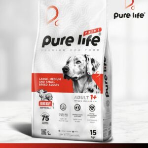 Pure Life Prime Biftekli Yetişkin Köpek Maması 15 KG - Dengeli Beslenme İçin Protein Destekli Formül
