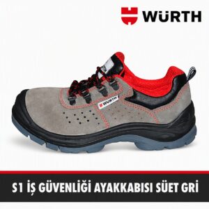 S1 İş Güvenliği Ayakkabısı Süet Gri | Kompozit Burunlu S1 İş Ayakkabısı | 38-46 Numara