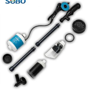 Sobo BO-078 Adaptörlü Akvaryum Dip Çekim Sifonu 3000 L/h 12V | Dip Temizleme ve Su Değişim Pompası