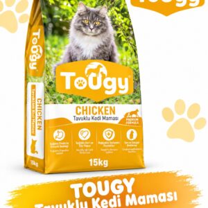 TOUGY Tavuklu Yetişkin Kedi Maması 15 Kg - Günlük Beslenme İçin Tam ve Dengeli Kuru Kedi Maması