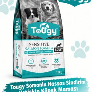 Tougy Somonlu Hassas Sindirim Yetişkin Köpek Maması 15 Kg - Omega 3 & 6 Destekli Premium Yetişkin Köpek Maması